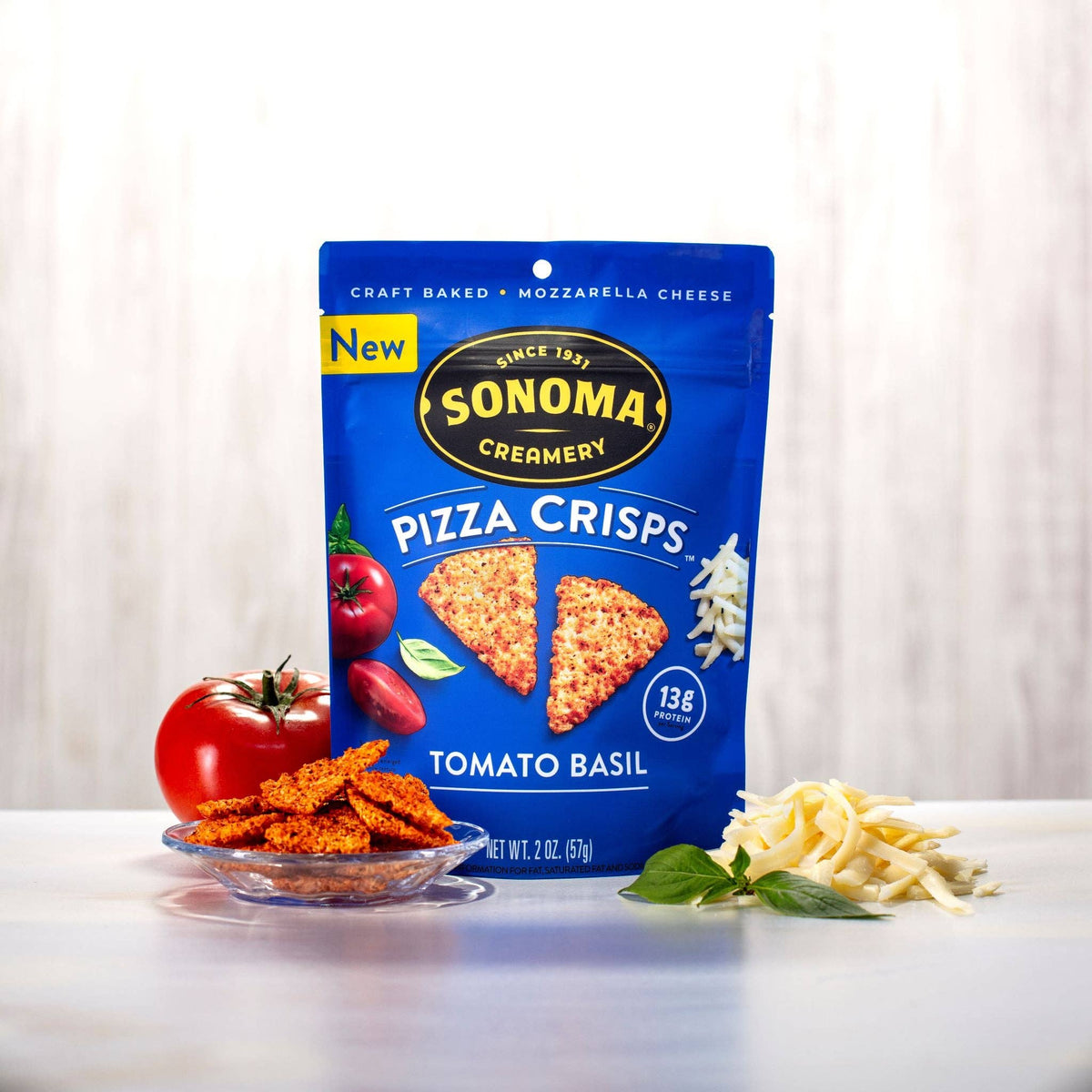 Sonoma Creamery - Tomato Basil Pizza Crisps – Anchor Pantry