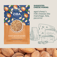 Load image into Gallery viewer, Ziba Foods - Sweet Apricot Seeds (Dry Roasted & Salted) Vegan 1oz