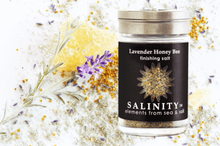 Load image into Gallery viewer, Salinity Finishing Salt - Jar - Lavender Honey Bee Finishing Salt: 3 oz pinch jar