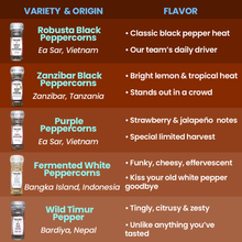 Load image into Gallery viewer, Burlap & Barrel - Purple Peppercorns grinder-top jar