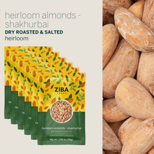Load image into Gallery viewer, Ziba Foods - Heirloom Almonds - Shakhurbai (Dry Roasted & Salted) 1oz