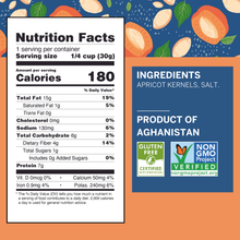 Load image into Gallery viewer, Ziba Foods - Sweet Apricot Seeds (Dry Roasted & Salted) Vegan 1oz