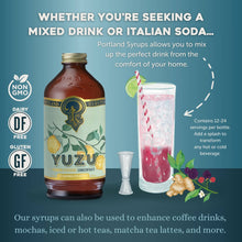 Load image into Gallery viewer, Portland Syrups - Yuzu Syrup 12oz - cocktail / mocktail mixer