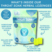 Load image into Gallery viewer, Laki Naturals - Functional Herbal Lozenges - Throat Soak: Throat Soak - Lemon Lime