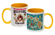 Load image into Gallery viewer, HULA GIRL 2 TONE COLORED MUG 11oz: Maroon