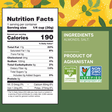 Load image into Gallery viewer, Ziba Foods - Heirloom Almonds - Shakhurbai (Dry Roasted & Salted) 1oz