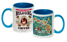 Load image into Gallery viewer, HULA GIRL 2 TONE COLORED MUG 11oz: Light Blue