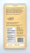 Load image into Gallery viewer, L'Amourette Chocolat - 72% Dark Chocolate with Salted Almonds