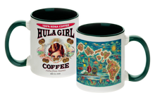 Load image into Gallery viewer, HULA GIRL 2 TONE COLORED MUG 11oz: Maroon