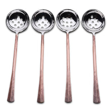 Load image into Gallery viewer, INOX artisans - Ridge Design Copper Antique Olive Spoons 4 Pcs. Set