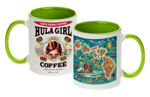 Load image into Gallery viewer, HULA GIRL 2 TONE COLORED MUG 11oz: Maroon
