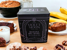 Load image into Gallery viewer, The Violet Moon Tea Co. - Banana Big Bang Oolong, Banana Bread Tea Blend 1.6oz Tin
