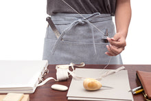 Load image into Gallery viewer, MEEMA - Bistro Apron (long) SOLID BLUE