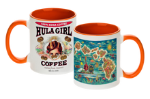 Load image into Gallery viewer, HULA GIRL 2 TONE COLORED MUG 11oz: Maroon