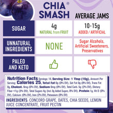 Load image into Gallery viewer, Chia Smash - Concord Grape Chia Smash - Superfood Jam