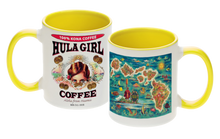 Load image into Gallery viewer, HULA GIRL 2 TONE COLORED MUG 11oz: Light Blue