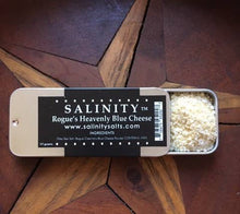 Load image into Gallery viewer, Salinity Finishing Salt - Jar - Rogue’s Heavenly Blue Cheese Finishing Salt: 3 oz pinch jar