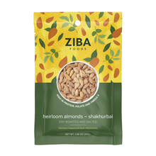Load image into Gallery viewer, Ziba Foods - Heirloom Almonds - Shakhurbai (Dry Roasted & Salted) 1oz