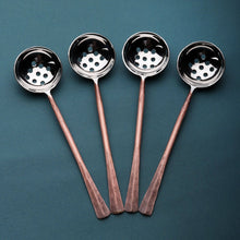 Load image into Gallery viewer, INOX artisans - Ridge Design Copper Antique Olive Spoons 4 Pcs. Set