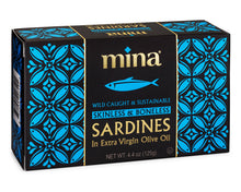 Load image into Gallery viewer, Mina - 4.4oz Sardines Skinless & Boneless In Extra Virgin Olive Oil