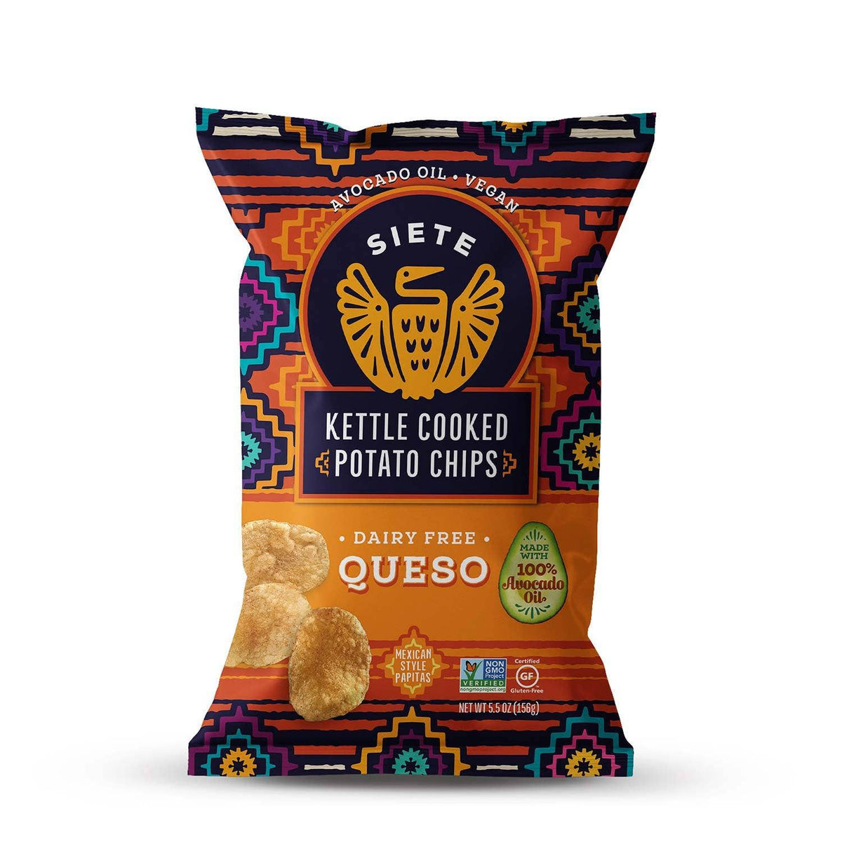 Siete Foods Small Batch Queso Kettle Cooked Potato Chips Anchor Pantry