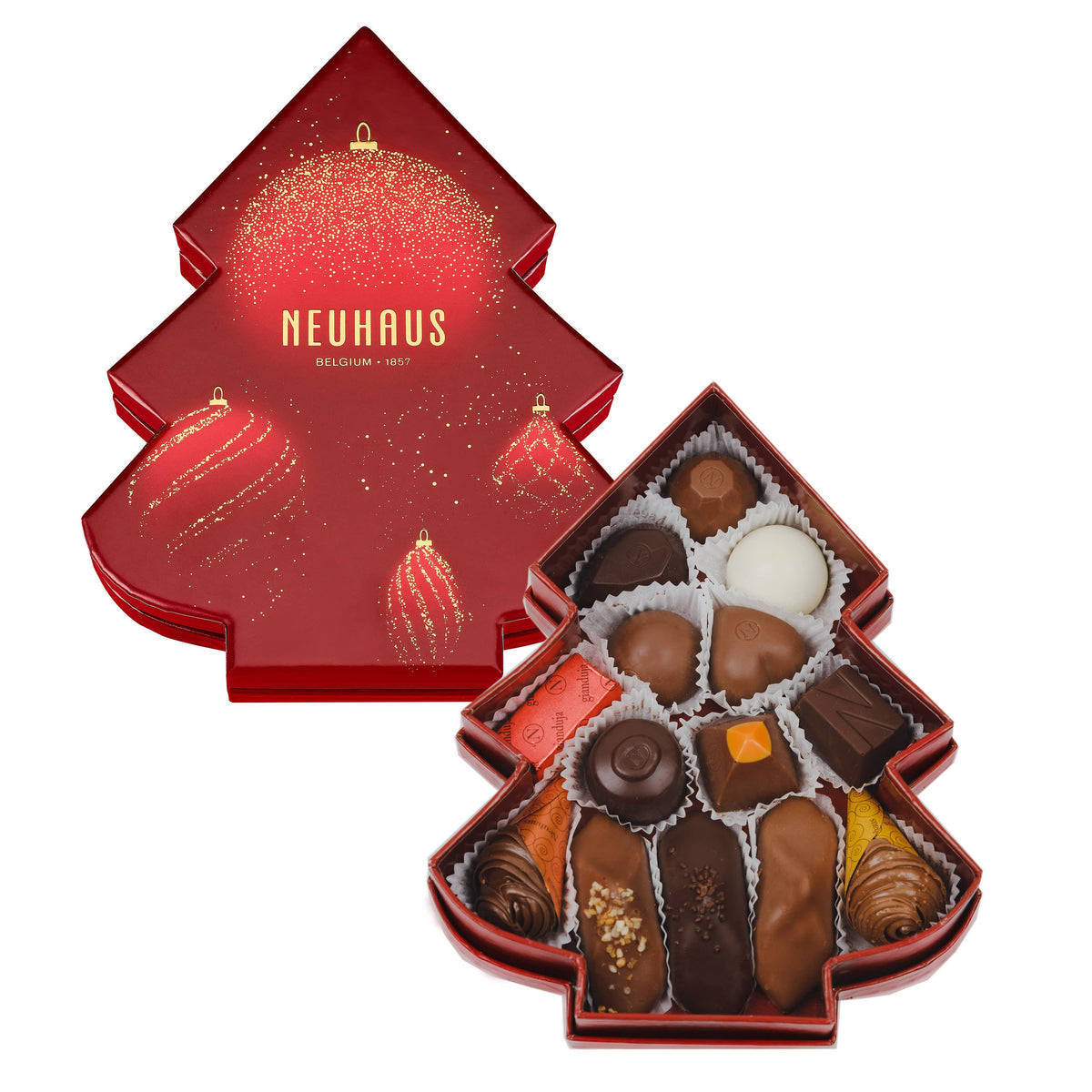 Neuhaus Holiday Red Tree Box, 14 pcs Anchor Pantry