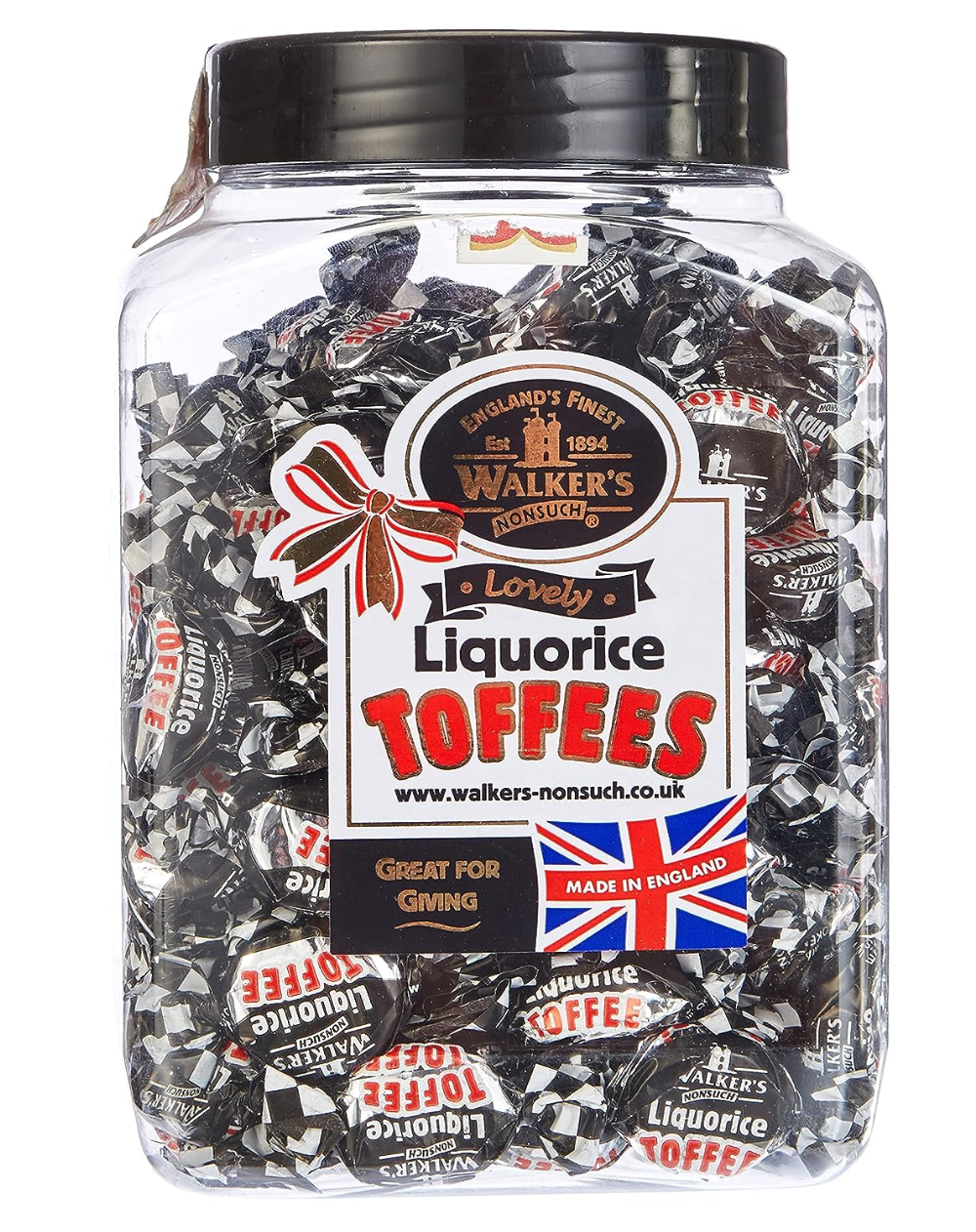 CANDYLO - Walkers Liquorice Toffee 1.25kg Jar