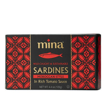 Load image into Gallery viewer, Mina - 4.4 oz Sardines Moroccan Style In Rich Tomato Sauce
