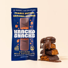Load image into Gallery viewer, Krack'd Snacks - 1g Sugar | Milk Chocolate PB Caramel Crunch (Keto|Vegan)
