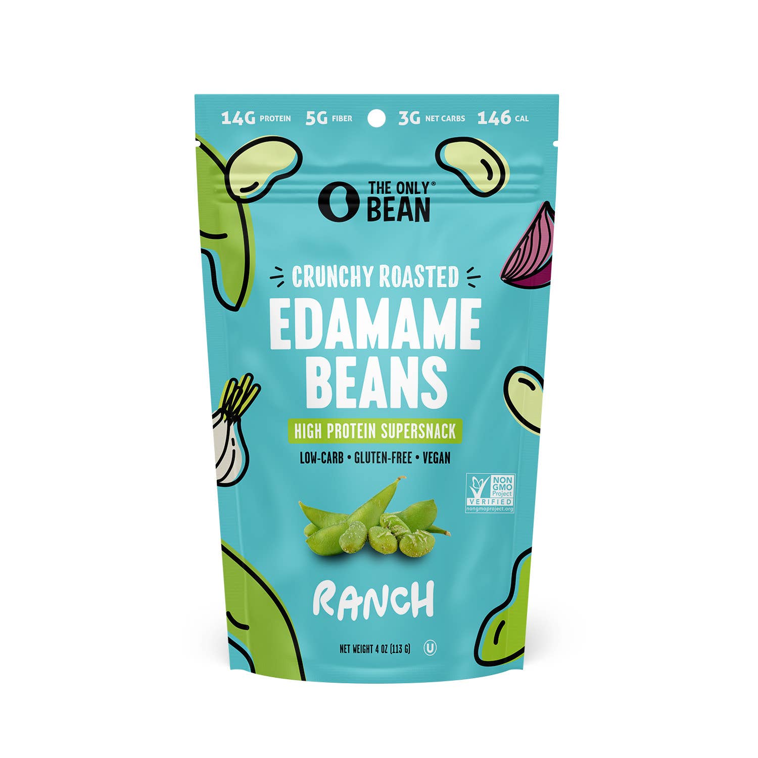 The Only Bean - Crunchy Roasted Edamame (Ranch) - Healthy