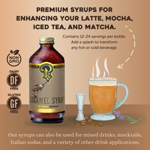 Load image into Gallery viewer, Portland Syrups - Caramel Syrup 12 oz - Coffee Syrup
