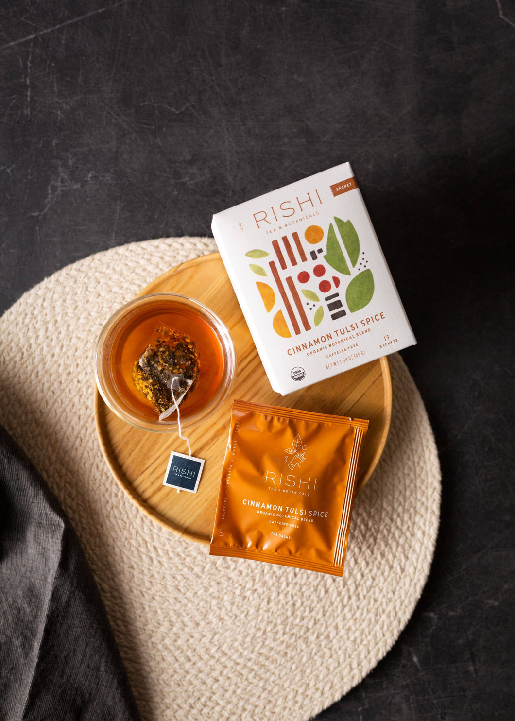 Rishi Tea & Botanicals - Cinnamon Tulsi Spice Organic Herbal Tea Sachets