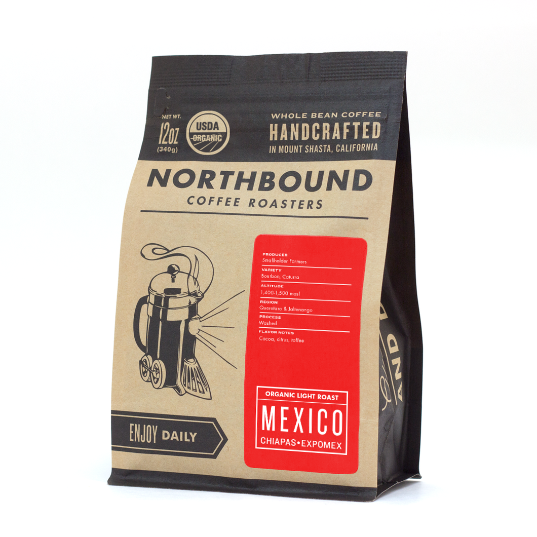 Northbound Coffee Roasters - Organic Mexico Montecristo Reserve - Light Roast: 12 oz