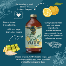 Load image into Gallery viewer, Portland Syrups - Yuzu Syrup 12oz  - cocktail / mocktail mixer
