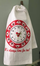 Load image into Gallery viewer, Red and White Kitchen Company - Time for Tea Retro Flour Sack Towel
