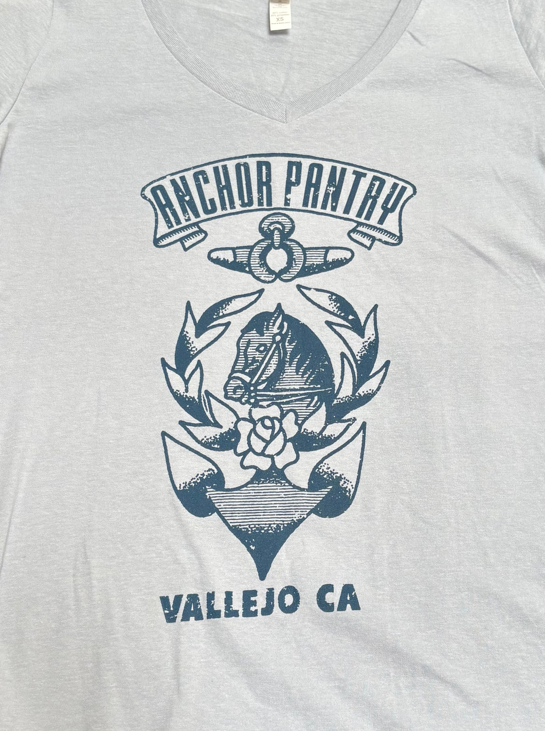 LOGO V Shirt BLUE FOG Anchor Pantry