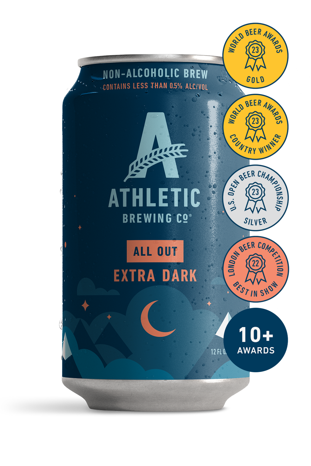 Athletic Brewing Company - All Out Extra Dark (Non-Alcoholic) 24-Can Case of 4x6-Packs