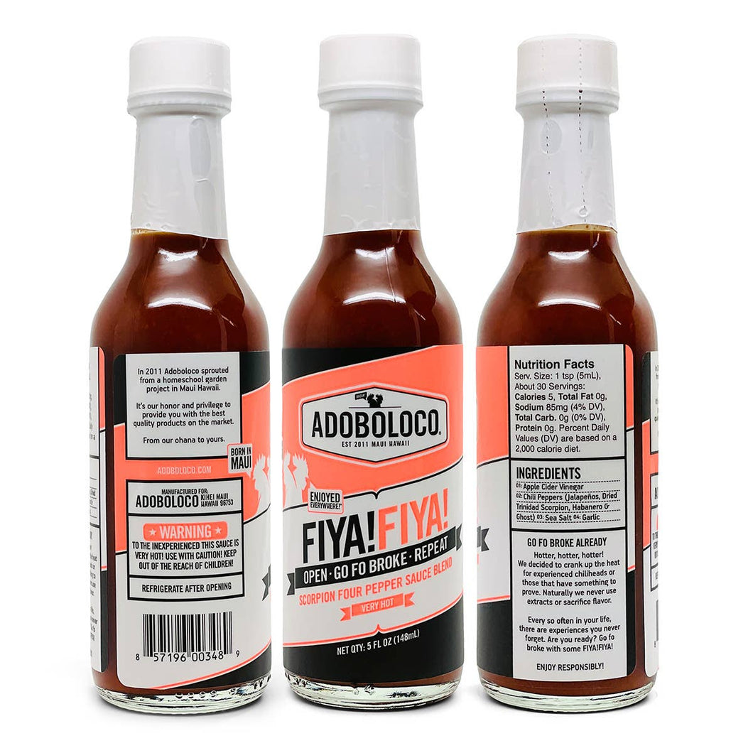 Adoboloco - Hot Sauce by Adoboloco: FIYA!FIYA! VERY HOT - HOT ONES