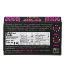 Load image into Gallery viewer, Mina - 4.4 oz Sardines In Extra Virgin Olive Oil with Chili Pepper
