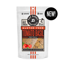 Load image into Gallery viewer, Pop Daddy Snacks - NEW Gluten-Free Tomato Basil Seasoned Pretzels 7.5 oz
