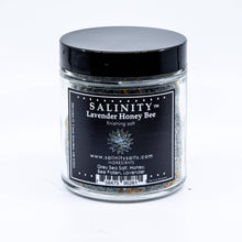 Load image into Gallery viewer, Salinity Finishing Salt - Jar - Lavender Honey Bee Finishing Salt: 3 oz pinch jar

