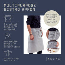 Load image into Gallery viewer, MEEMA - Apron for Restaurant, Grilling &amp; Gardening with Pockets
