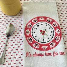 Load image into Gallery viewer, Red and White Kitchen Company - Time for Tea Retro Flour Sack Towel
