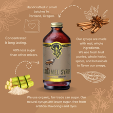 Load image into Gallery viewer, Portland Syrups - Caramel Syrup 12 oz - Coffee Syrup
