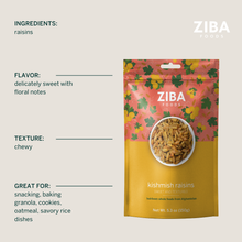 Load image into Gallery viewer, Ziba Foods - Kishmish Raisins, Vegan 5 oz
