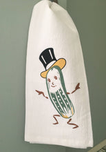 Load image into Gallery viewer, Red and White Kitchen Company - Mr Pickle Retro Flour Sack Kitchen Towel
