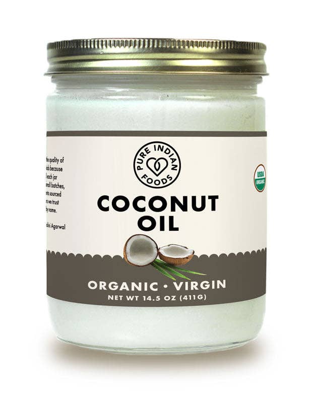 Pure Indian Foods - Coconut Oil 14.5 oz, Virgin & Certified Organic