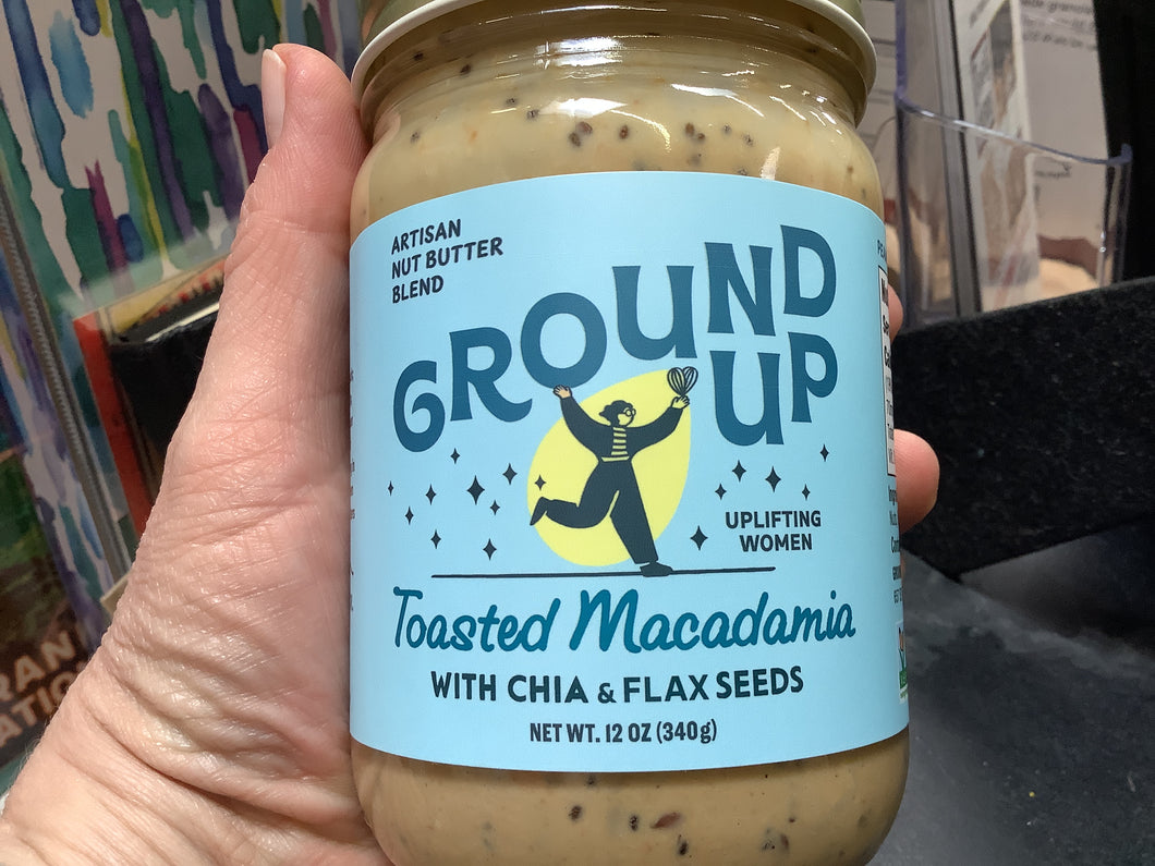Ground Up PDX - 12oz - Toasted Macadamia Nut w/ Chia + Flaxseed