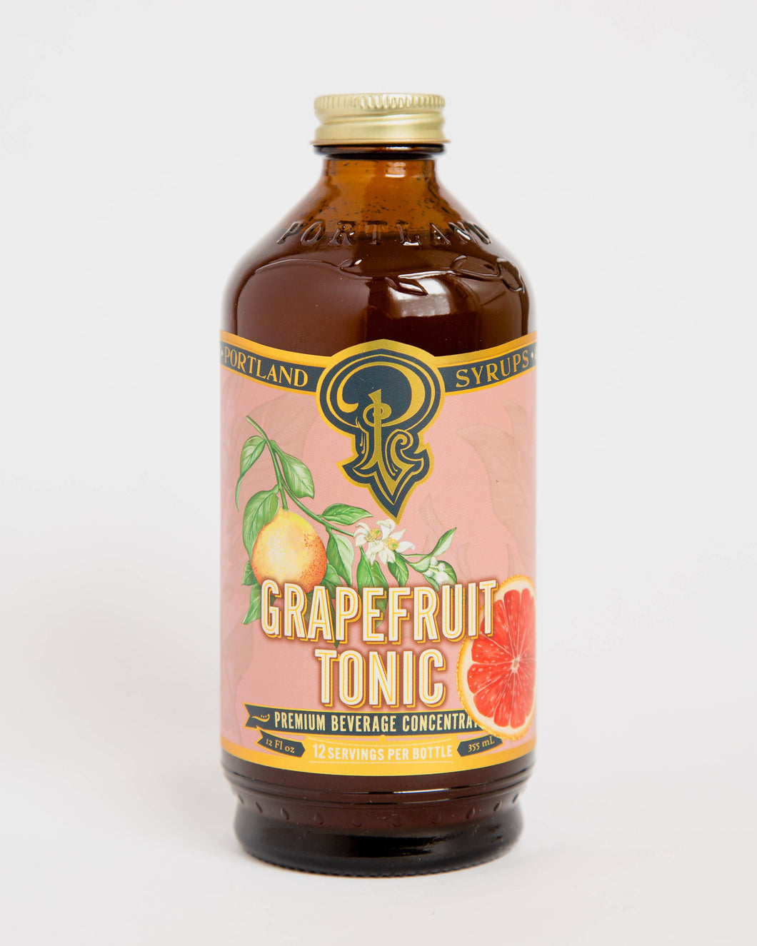 Portland Syrups - Grapefruit Tonic 12oz - cocktail / mocktail beverage mixer