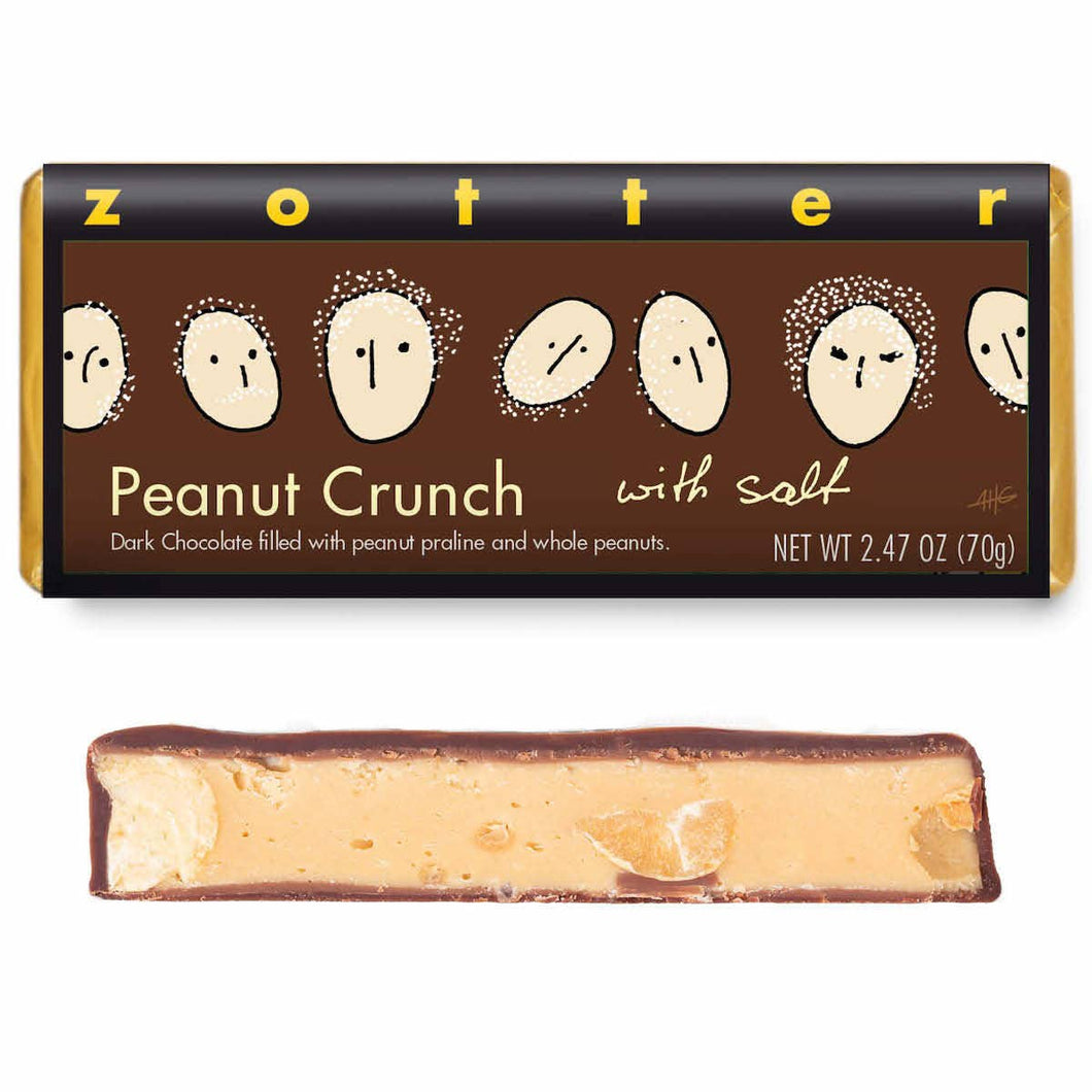 Zotter Chocolates - Crunchy Peanuts with Salt (Hand-scooped Chocolate)